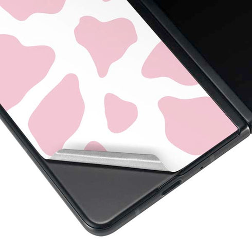Pink Cow Print Galaxy Z Fold4 5G Skin